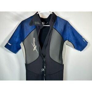 Wetsuit Neoprene Youth Size Large Zipper Short Sleeve Shorts Black Water Jet Ski